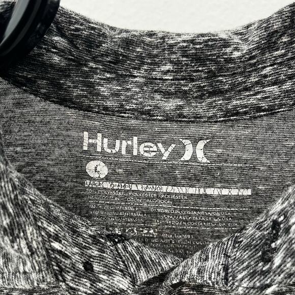 Hurley Men's LG Gray Casual Short Sleeve Polo Shirt - Picture 5 of 5